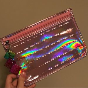 Pink Holographic Makeup Bag
